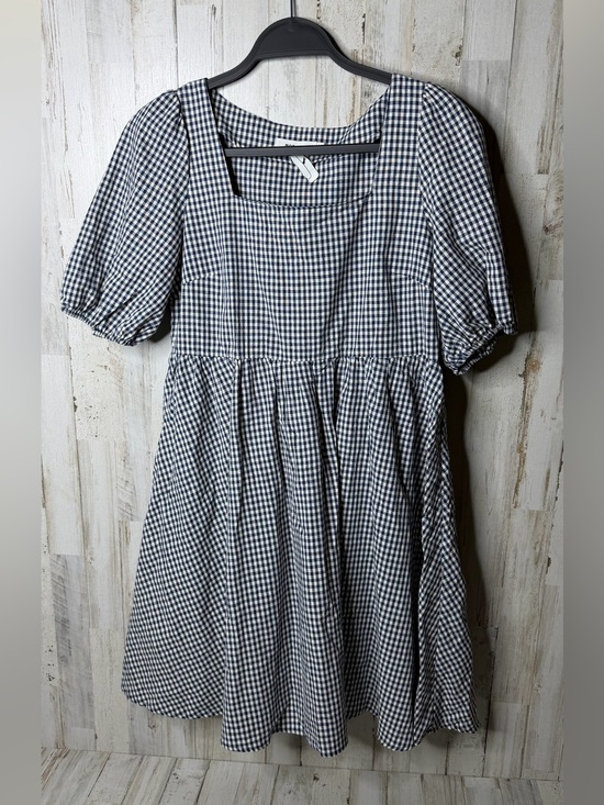 Mod Ref Dresses & Skirts - Mod Ref Navy and White Gingham Midi Dress